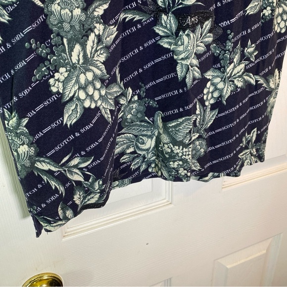 Scotch Soda Mens S SMALL Polo Shirt Floral All Over Print Logo Golf Preppy Adult - Picture 3 of 14